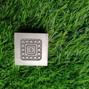 Square Metalworking Die: Jewelry Impression Tool (25mm)