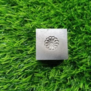 Flower Impression Die: 18mm Steel Jewelry Embossing Tool