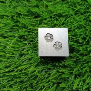 Flower Impression Block: 12mm Steel Embossing Die