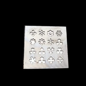 Floral Impression Die: Jewelry Making Tool, Silversmith Metal Die (10mm)