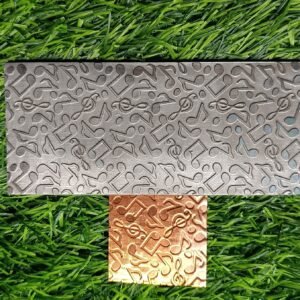 Steel Musical Note Texture Plate: Jewelry Making Supplies