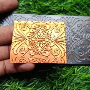 Steel Texture Sheet for Jewelry Making: Floral Metal Stamping Plate (2.5” x 6”)