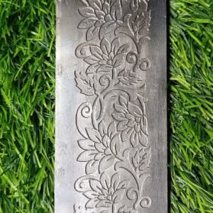 Floral Texture Plate: Steel Rolling Mill Pattern (2.5” x 6”)