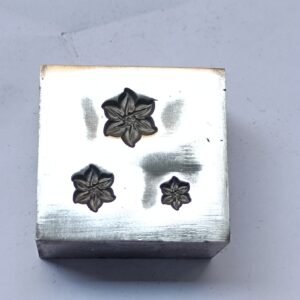 Floral Impression Die Set: Steel Jewelry Making Tool (7mm, 10mm, 13mm)