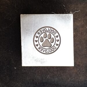 Dog Lover Steel Die: Paw Print Pendant, Jewelry Making (20mm)