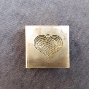 Heart Shape Impression Die: 25mm Steel Jewelry Forming Tool